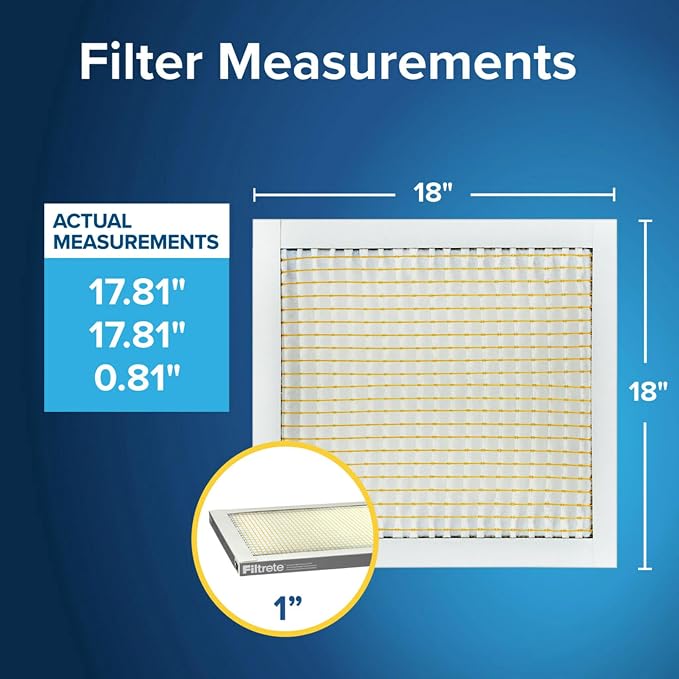 Filtrete 18x18x1 Air Filter MERV 5, MPR 300 Basic Dust Defense, Removes Lint & - Image 2