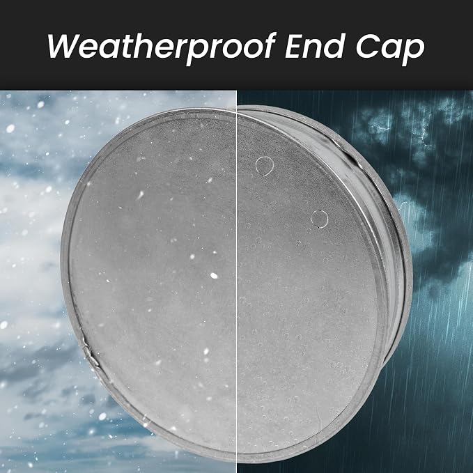 Repa Market 6 Inch Metal Tee Cap – Round Metal Duct Cap - Image 4