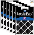 Nordic Pure 16x20x4 Pleated MERV 8 Pure Carbon Air Filters 6 Pack | Actual by NordicPure
