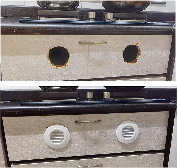 Indoor Fresh Air System Home Abs Air Outlet Round Air Outlet Duct Fan Exhaust - Image 3