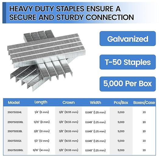 meite T-50 Staples, 5/16 Inch Heavy Duty Staples - Image 2