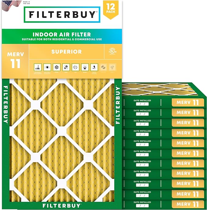 Filterbuy 13x24x1 Air Filter MERV 11 Superior Pet & Allergy Defense, by Filterbuy