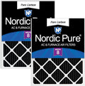 Nordic Pure 24x24x1 Pleated MERV 8 Pure Carbon Air Filters 2 Pack | Actual by NordicPure