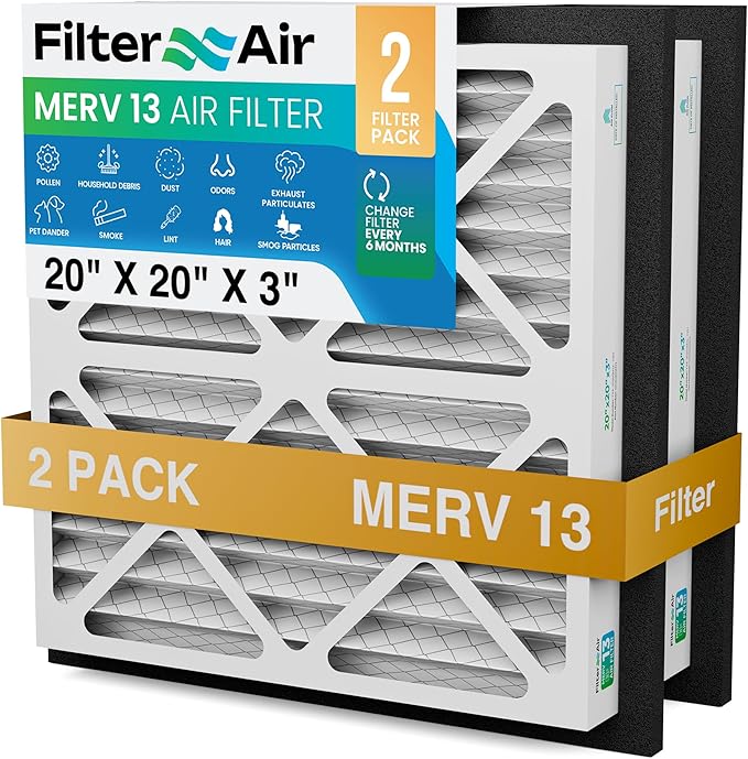 Filter X Air-20x20x3 MERV 13 Pleated Air filters by FilterXAir