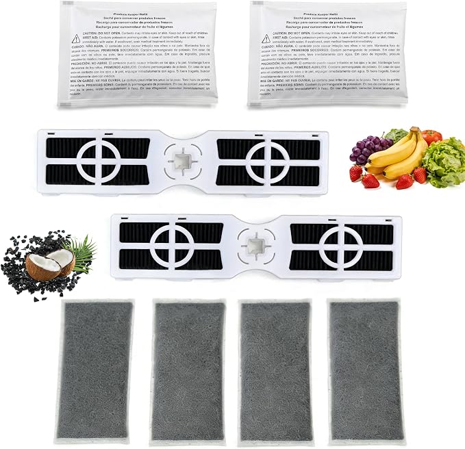 Newke 2 Pack Air Filter for PureAir AF-2 & 4 Pack Carbon Filter and 2 Fruit and by NEWKE