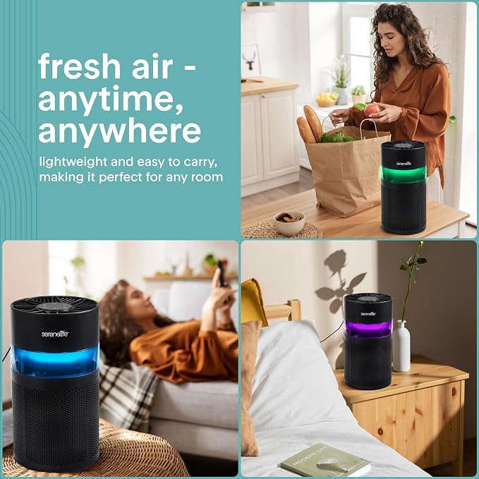 SereneLife HEPA Air Purifier for Home, Compact Quiet Air Purifier - Image 7