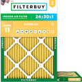 Filterbuy 24x30x1 Air Filter MERV 11 Superior Pet & Allergy Defense, by Filterbuy