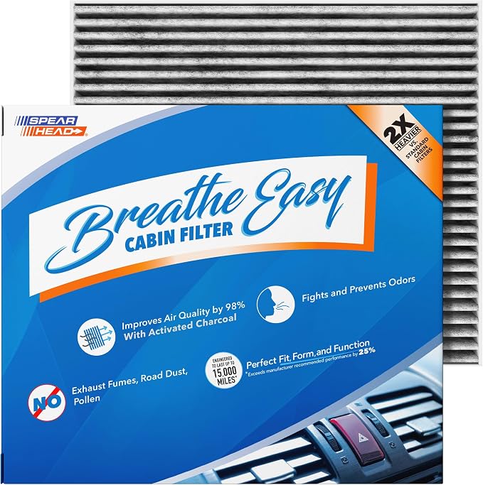Spearhead Odor Defense Breathe Easy AC & Heater Cabin Filter | Fits 2016-2019 by SPEARHEAD