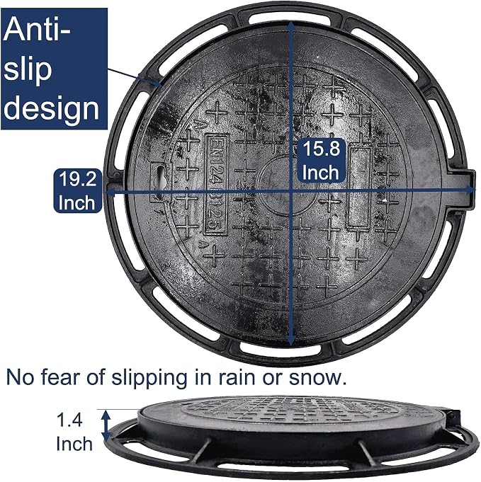 16 In Cast Iron Manhole Cover and Frame - Image 2