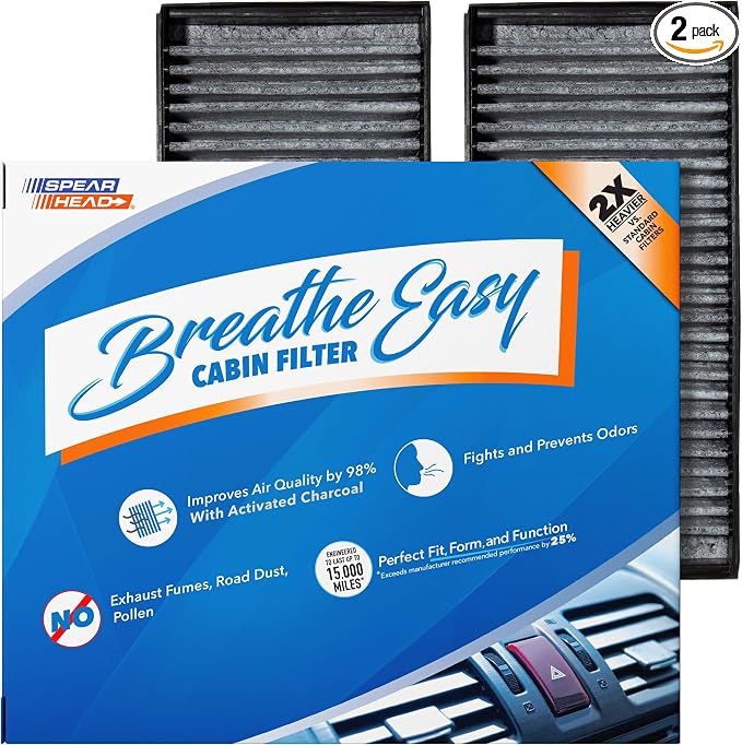 Spearhead Odor Defense Breathe Easy AC & Heater Cabin Filter | Fits 2007-2018 X5 by SPEARHEAD