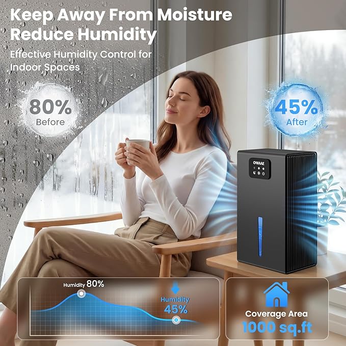 Dehumidifier, 1000 sq.ft Dehumidifiers - Image 2