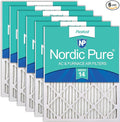 Nordic Pure 14x25x1 Pleated MERV 14 Air Filters 6 Pack by NordicPure