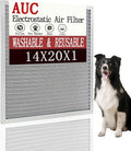 AUC Metal Washable Electrostatic Furnace Air Filter 1 inch, Aluminum Reusable by AUC