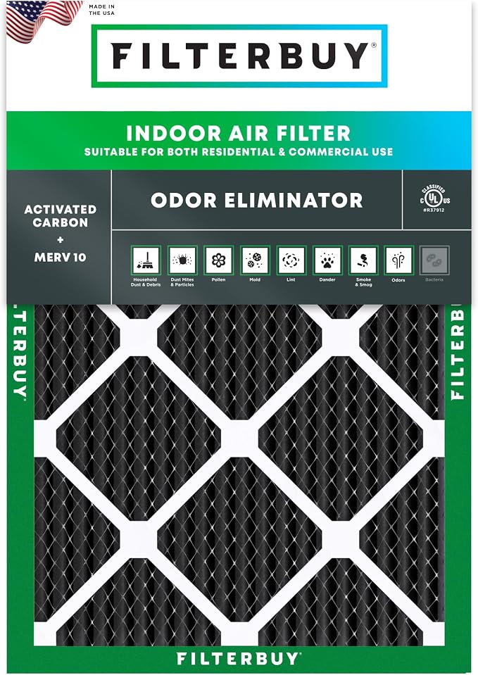 Filterbuy 18x24x1 Air Filter MERV 10 Odor & Allergy Defense by Filterbuy
