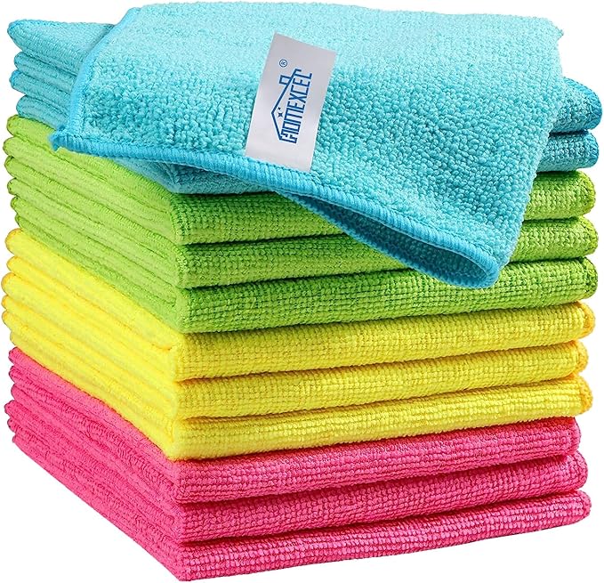 HOMEXCEL Microfiber Cleaning Cloth 210GSM, Size:11.5" x 11.5", Ultra-Soft by HOMEXCEL