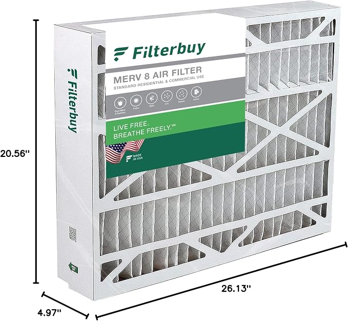 Filterbuy 21x27x5 Air Filter MERV 8 Essential Dust & Allergy Defense, Pleated - Image 10