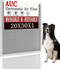 AUC Metal Washable Electrostatic Furnace Air Filter 1 inch, Aluminum Reusable by AUC