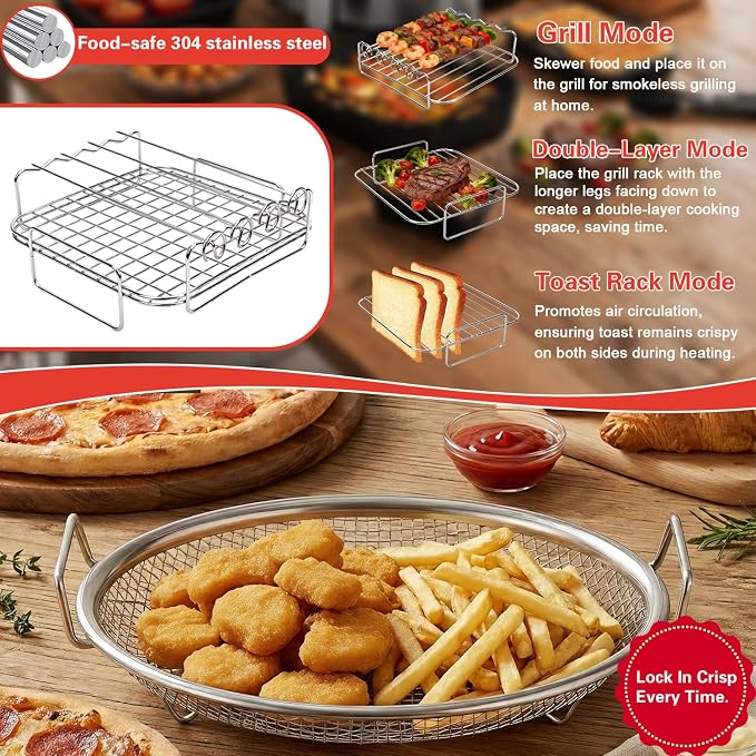 Air Fryer Accessories for Chefman 8Qt 9Qt, 7-9QT Air Fryer Silicone Liners - Image 5