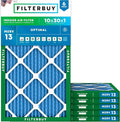 Filterbuy 10x30x1 Air Filter MERV 13 Optimal Smoke & Allergy Defense, by Filterbuy
