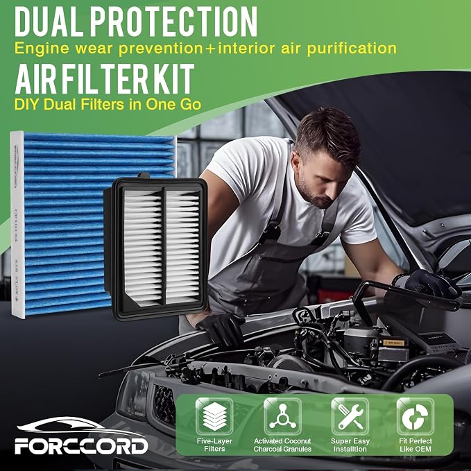Cabin & Engine Air Filter Fit for Honda Accord 2.0L Hybrid 2014-2015 2017-2022 - Image 2