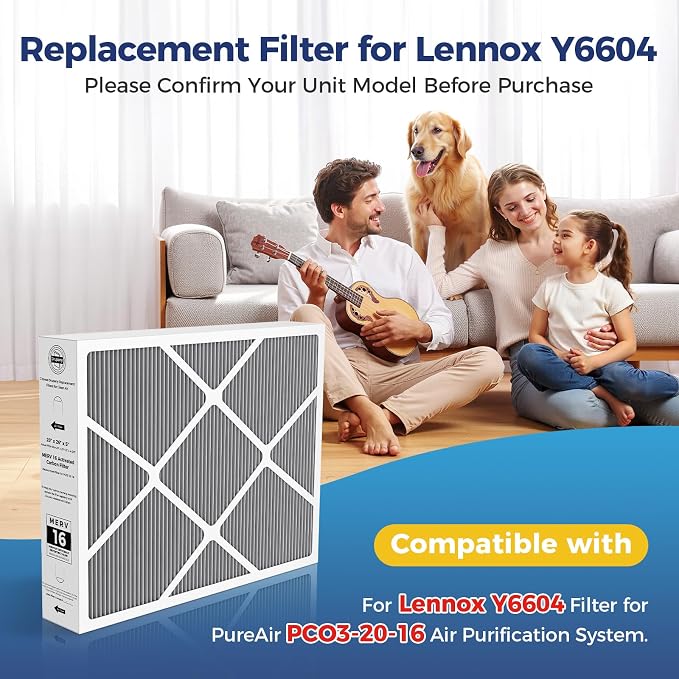 2 Pack Y6604 20x26x5 MERV 16 Air Filter Replacement, Compatible - Image 2