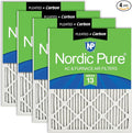 Nordic Pure 10x20x1 Pleated Pleated MERV 13 Plus Carbon Air Filters 4 Pack | by NordicPure