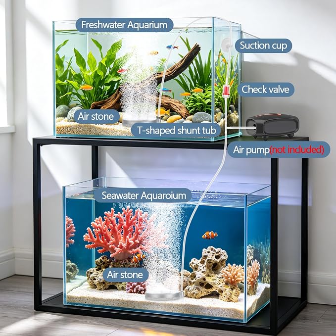 hygger 2 Inch Nano Air Stone for Aquariums, Quiet Fish Tank Bubbler High - Image 8