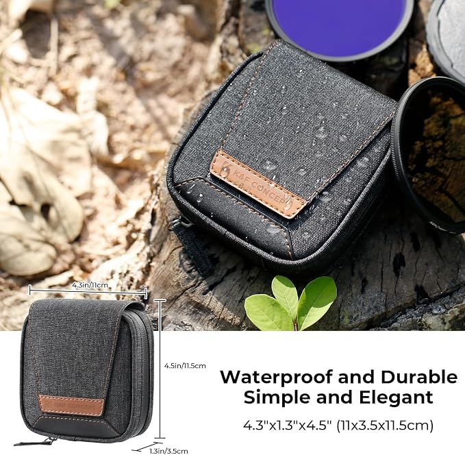 K&F CONCEPT 4 in 1 Basic Model Lens Filter Pouch Up to 95mm solar filter Pouch - Image 4