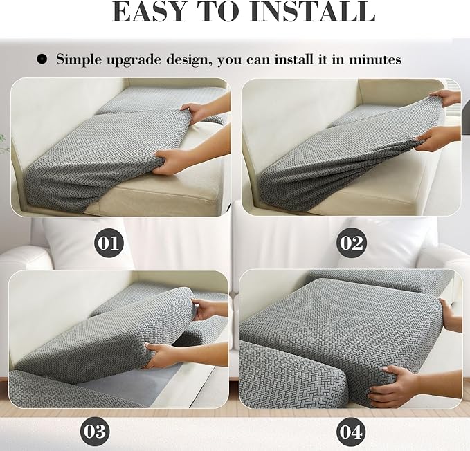 Sofa Covers Couch Covers for Sofa Pet Friendly Couch Cushion Covers Universal Sofa Covers Washable Stretch Slipcovers for Sectional Sofa (Texture Brown, Headrest Cover)