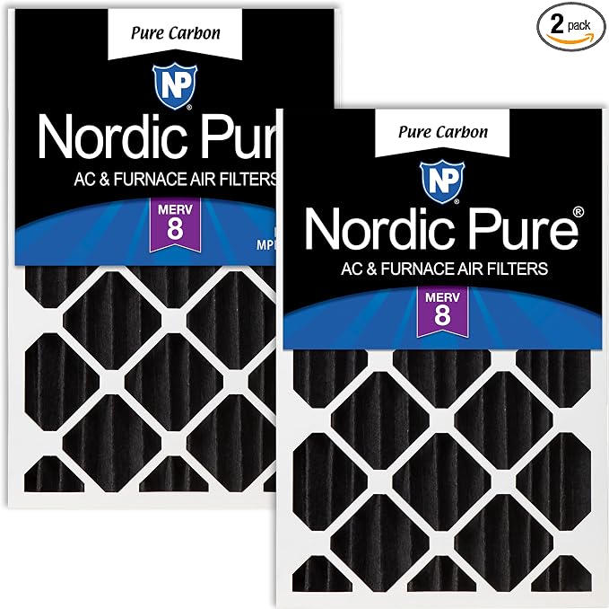 Nordic Pure 18x24x4 Pure Carbon Pleated Odor Reduction Merv 8 Furnace Filters 2 by NordicPure
