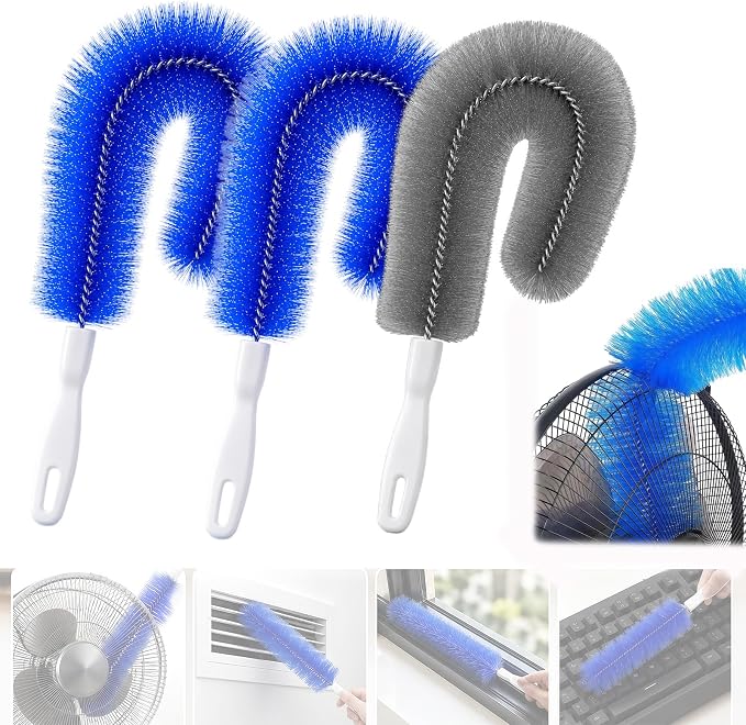 Fan Cleaning Brush, 2027 New Fan Brush, Bendable Microfiber Head, Reusable Dust by Unknown