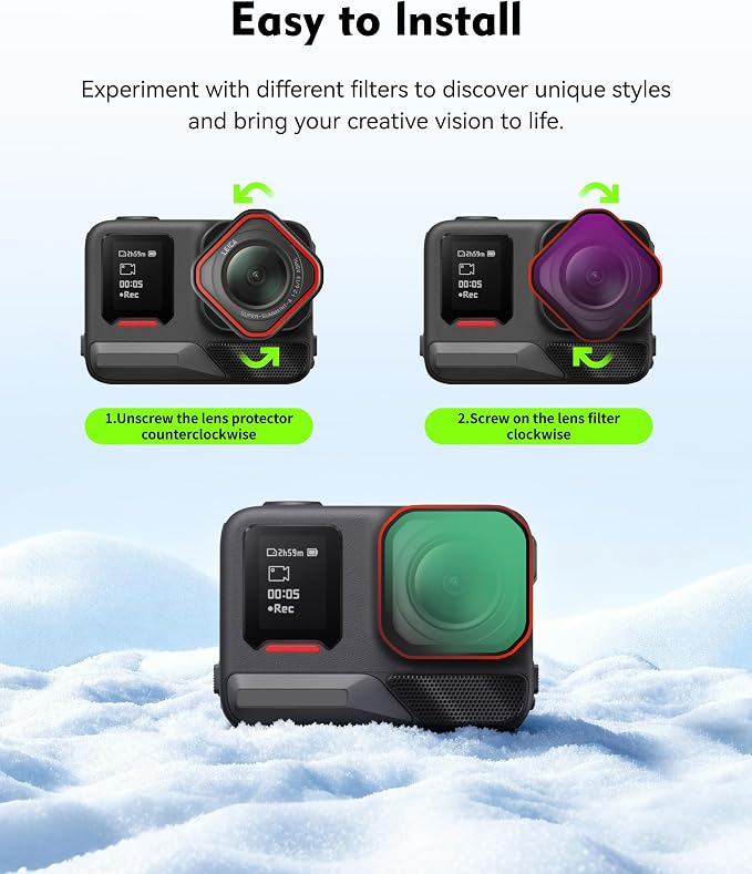 UV Lens Filter for Insta360 Ace Pro2, Ultra Clear Protection Shield, - Image 6