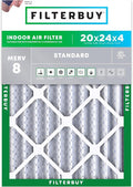 Filterbuy 20x24x4 Air Filter MERV 8 Essential Dust & Allergy Defense, by Filterbuy