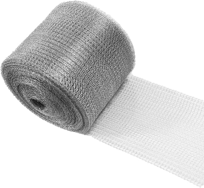 Wire Mesh Hole Fill Fabric 5 in X 103Ft, Weep Holes Filler and Covers, Upgraded by AWIORETON