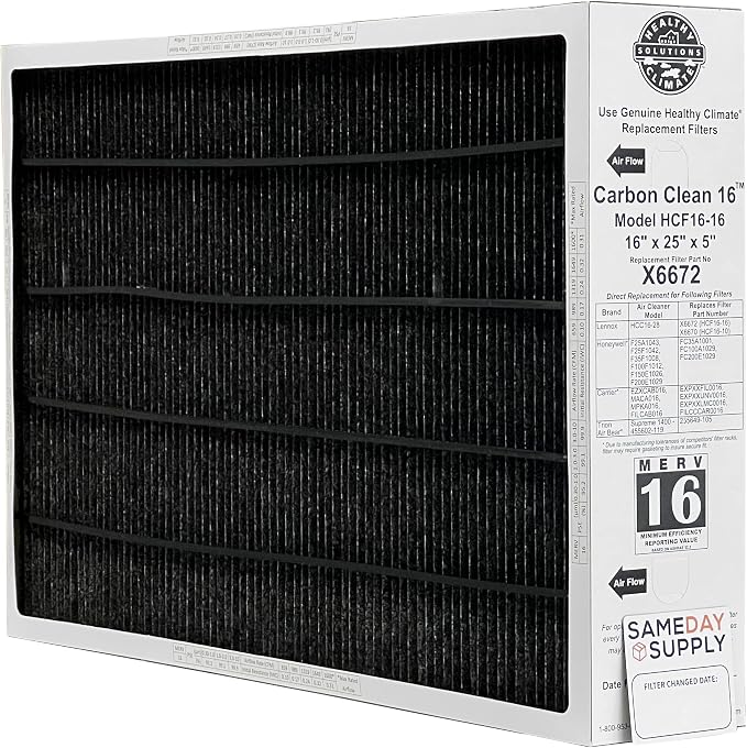 Lennox Healthy Climate Lennox X6672 16x25x5 Healthy Climate Carbon-Clean MERV by Unknown