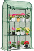 Mini Greenhouse for Indoor Outdoor, Small Plastic Plant Green House Rack Stand by Purlyugreenhouse
