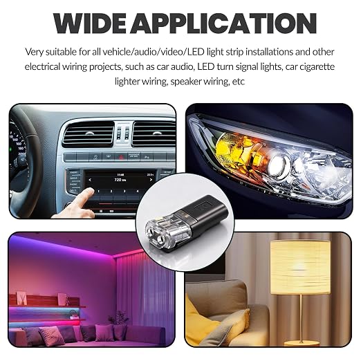50Pcs Quick Connect Wire Connectors, Low Voltage No Stripping Double Wire Plug - Image 6