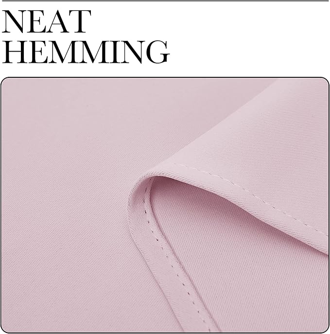 NICETOWN Room Darkening Curtains for Kitchen, Baby Pink, Set of 2, 42 inches Wide by 50 inches Long, Window Treatment Thermal Insulated Solid Grommet Room Darkening Curtains/Drapes for Bedroom