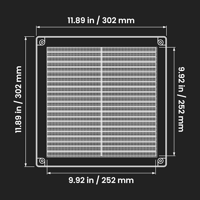 Awenta 10" x 10" Inch Square Plastic White Ventilation Grille - Image 2