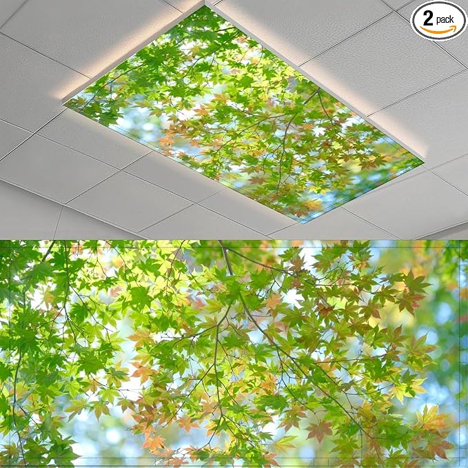 2PCS Maple Tree Magnetic Fluorescent Light Covers by Unknown