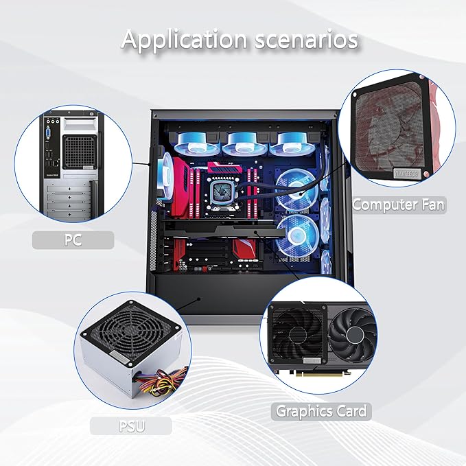 120mm Dust Filter PC for Computer Cooler Fan/PSU/Routers PVC 50 Mesh, Computer - Image 4