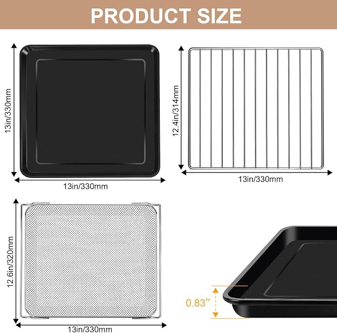 GCQ 3 IN 1 Smart Double Oven Tray Basket Rack Kit - Image 2