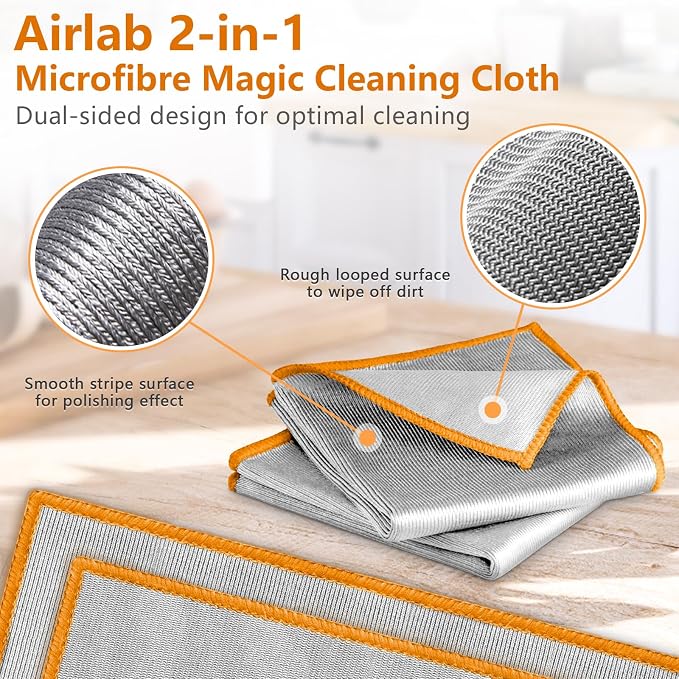 Airlab Glass Polishing Cloth Streak Free Miracle Cleaning Cloth Lint Free - Image 4