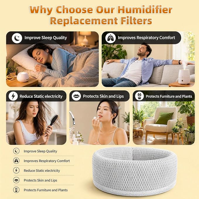2 Pack Room Humidifier Wick Filter Replacement Compatible - Image 7