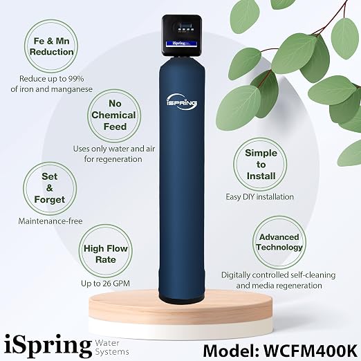 iSpring WCFM400K Whole House Iron and Manganese Water Filter System, Digital - Image 2