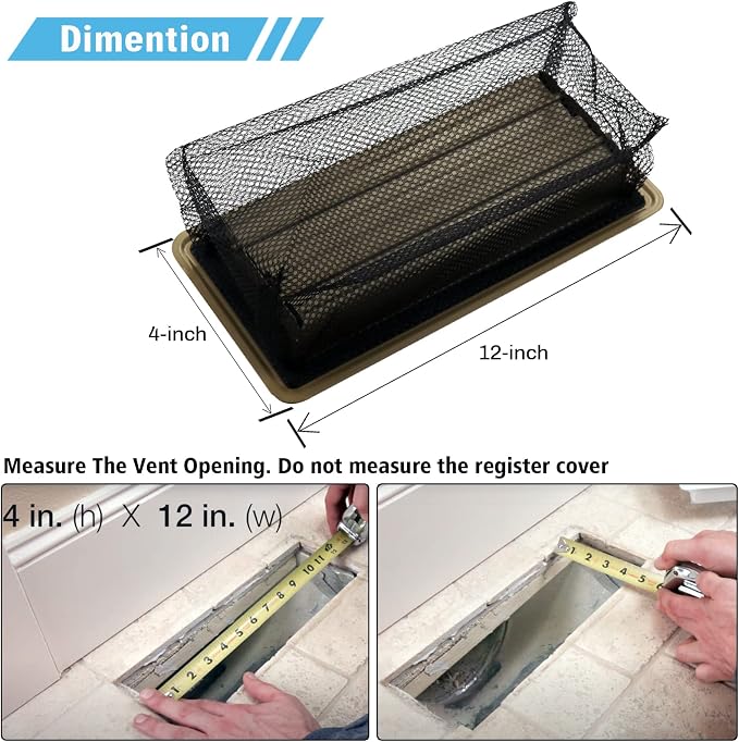 Floor Register Cover Trap, Floor Air Vent Cover Screen - Image 2