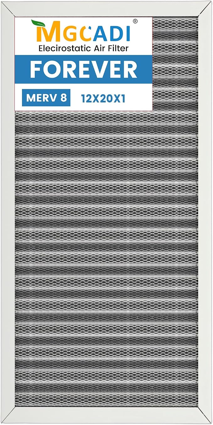 12x20x1 HVAC Furnace Air Filter, Lasts a Lifetime, the Last HVAC Filter You by MGCADI