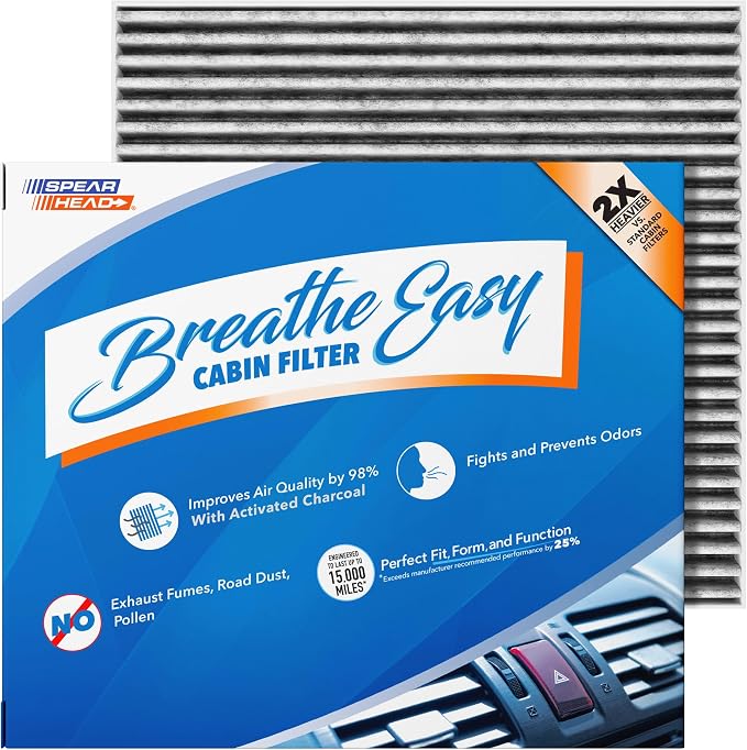 Spearhead Odor Defense Breathe Easy AC & Heater Cabin Filter | Fits 2017-2025 by SPEARHEAD