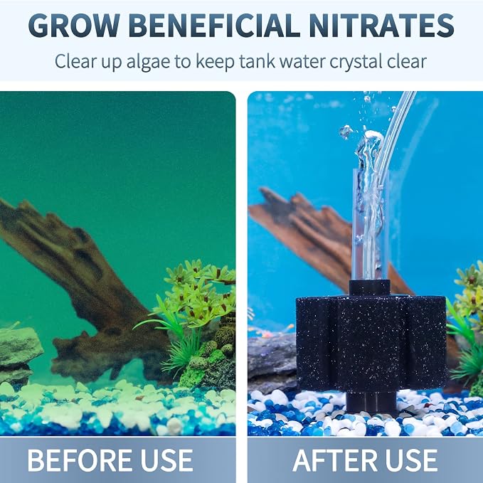 Pawfly Aquarium Bio Sponge Filter Quiet Betta Fry Shrimp and Small Fish Foam - Image 2