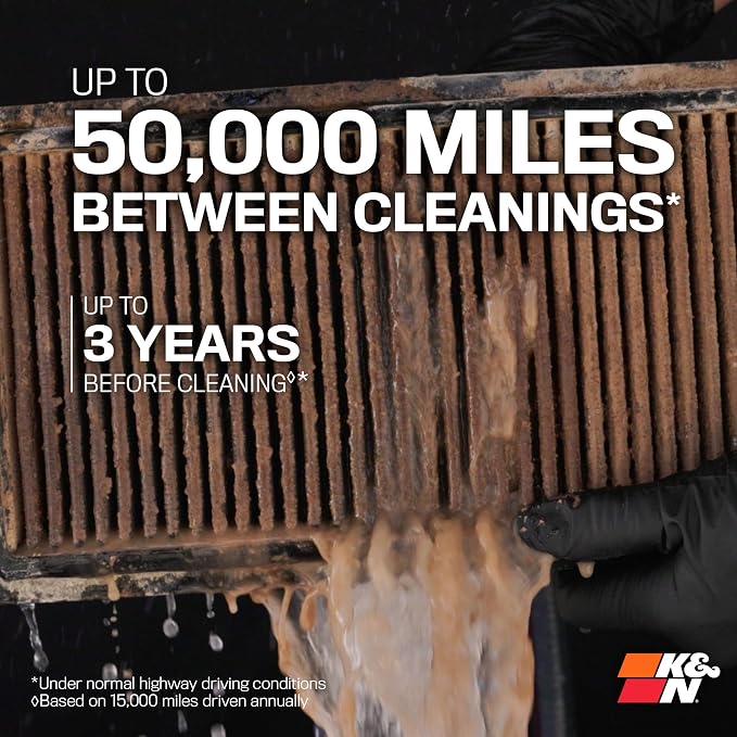 K&N Performance Diesel Dryflow Lifetime Engine Air Filter: Increase Power: - Image 5
